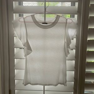 ATM white shirt with ruffle sleeves